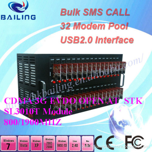 Higher Speed 3G WCDMA Modem Pool 32 Port Modem Pool Send SMS Modem
